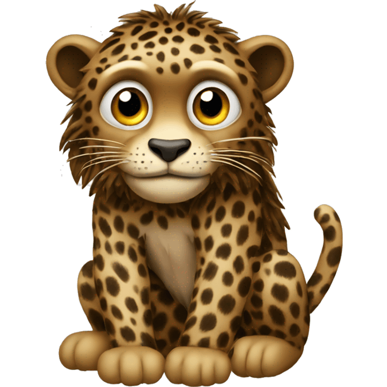 Affe mit Leopard Fell  emoji