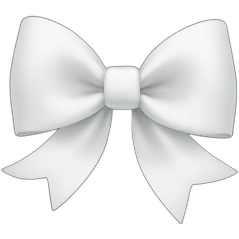 white bow on simple background emoji