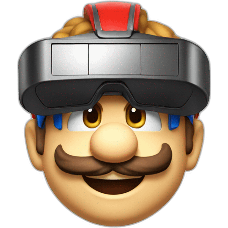 Super mario with VR Glasses (full picture) emoji