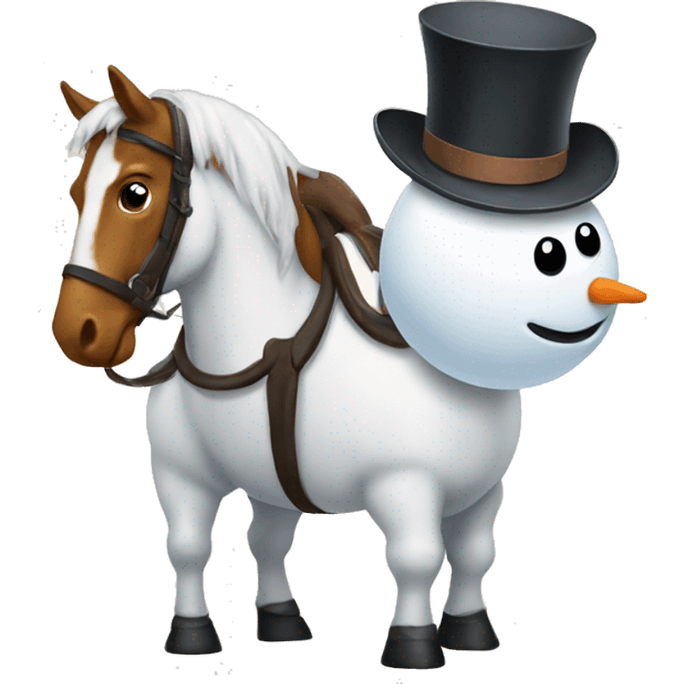 snowman with a horse emoji