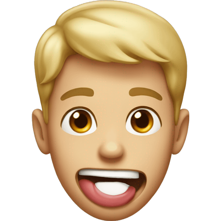 a boy with his tongue out  emoji