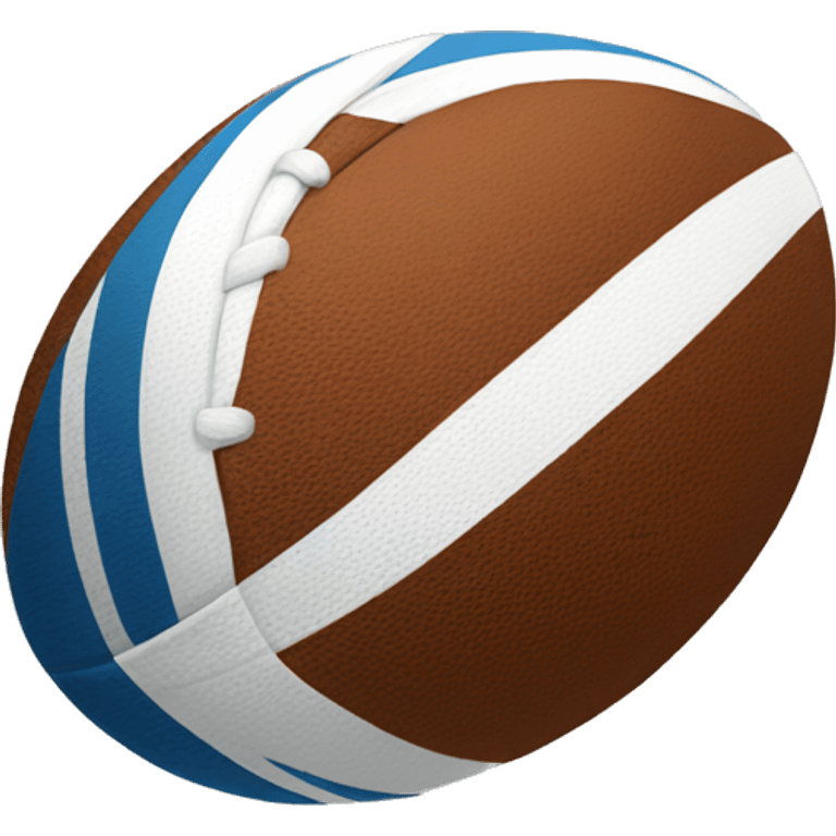 Rugby ball with Christmas hat emoji