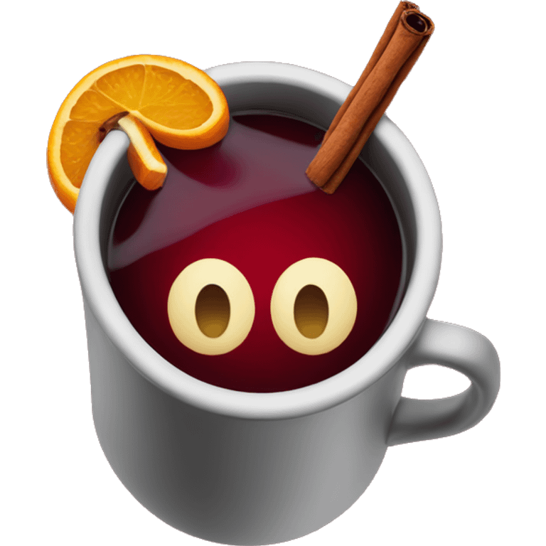  christmas mulled wine with cinnamon emoji