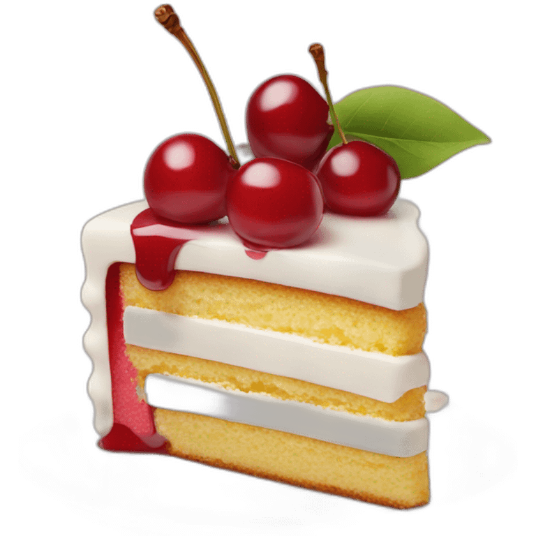 Cake with cherry emoji