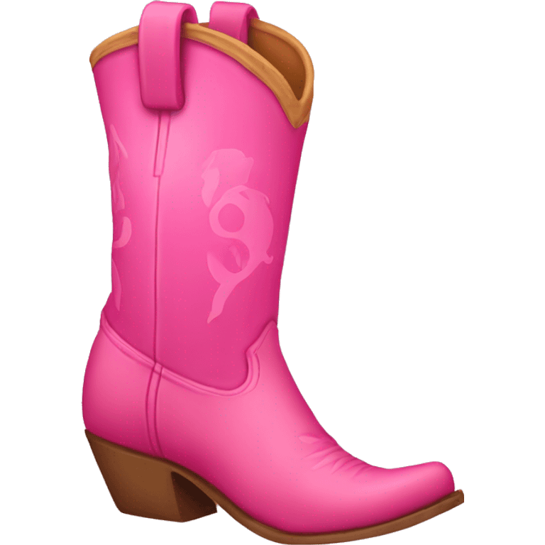 Pink cowgirl boot emoji