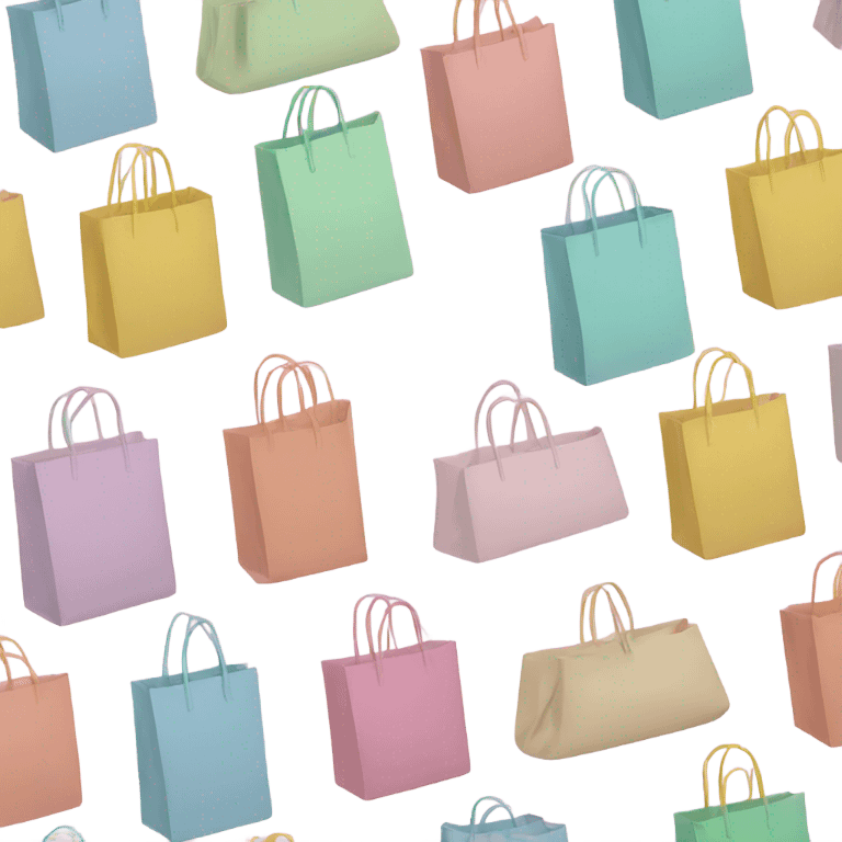 pastel shopping bags  emoji