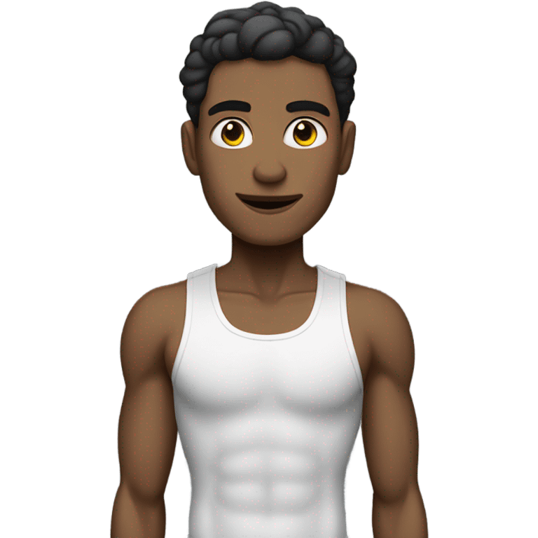 motivated skinny white skin color gym member emoji