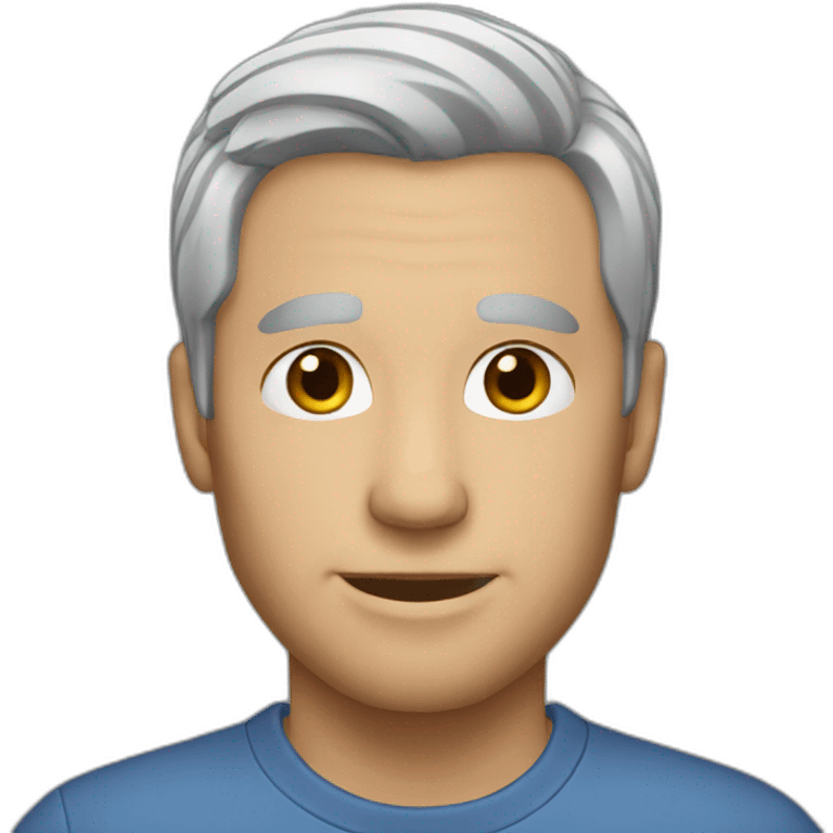 Men-grey-hair-without-beard emoji