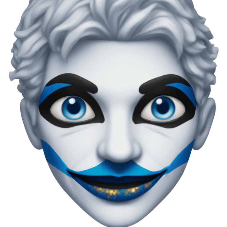 DCs joker with blue glitter eyeshadow  emoji