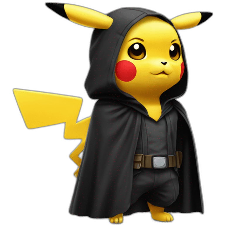 Pikachu sur l’epaule de dark vador emoji