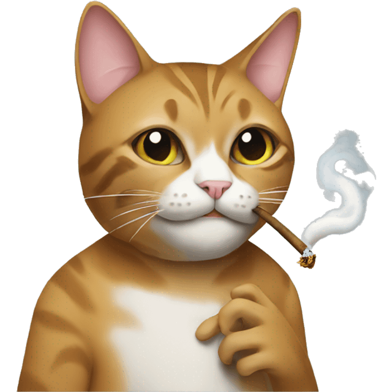 cat smoking emoji