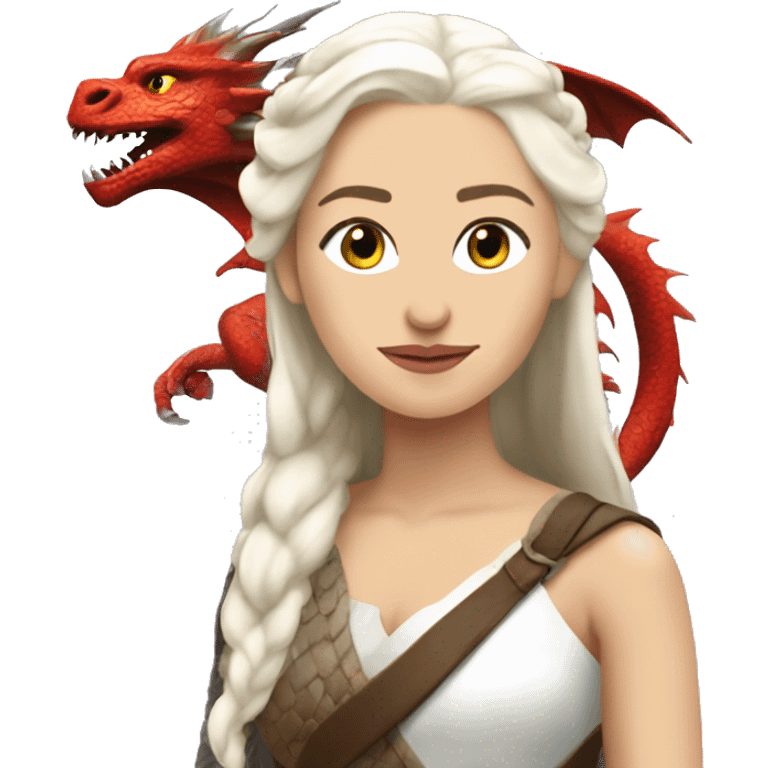 Daenerys Targaryen with dragon emoji