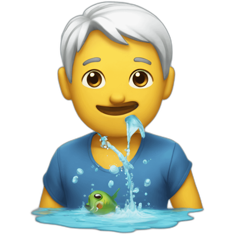 Tomando água emoji