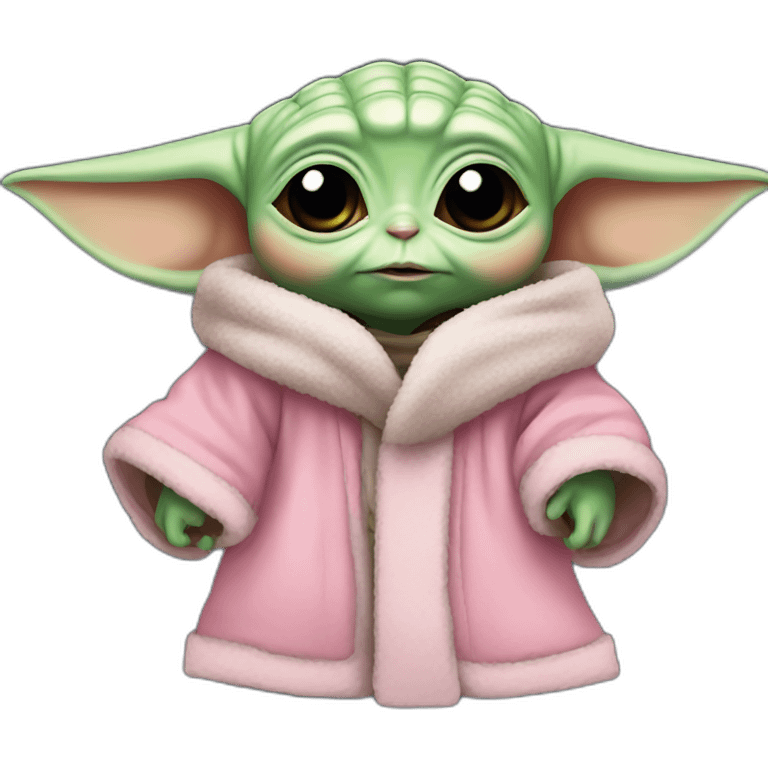 baby yoda in pink emoji