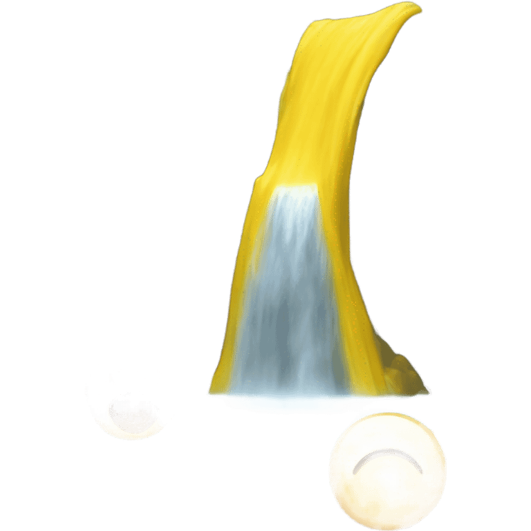 face emoji with mouth open waterfalling a yellow liquid emoji