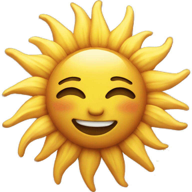 Sun with love emoji