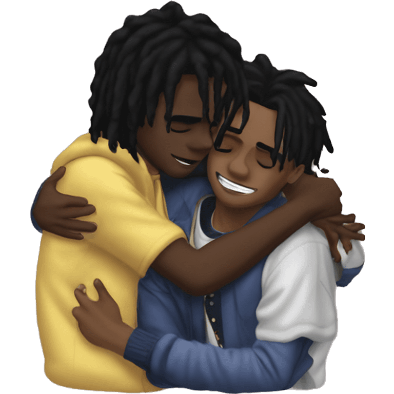 playboi carti and destroy lonely and lucki hugging emoji