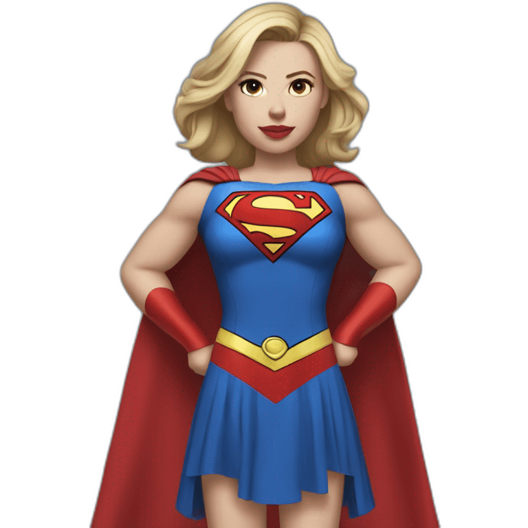 Scarlett Johansson dress like supergirl emoji