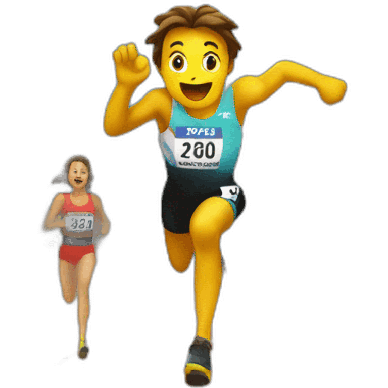 finish line running emoji