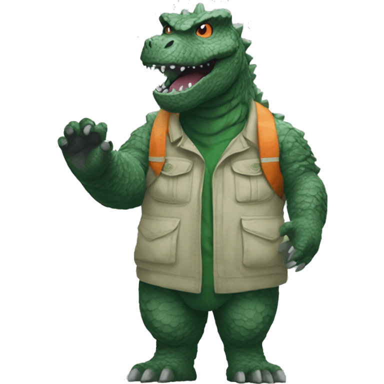 godzilla in gardener clothes emoji