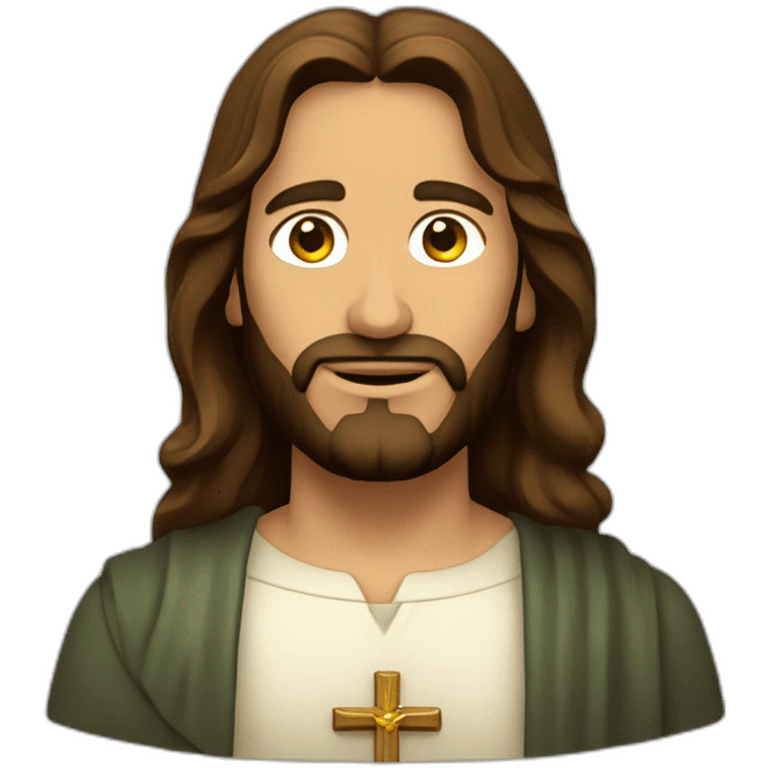 Jesucristo RESANDO emoji