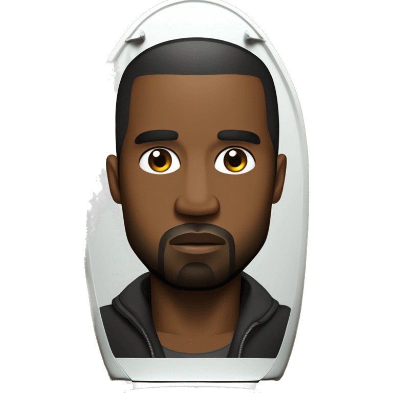 Kanye west on the Ski Bodo toilet emoji