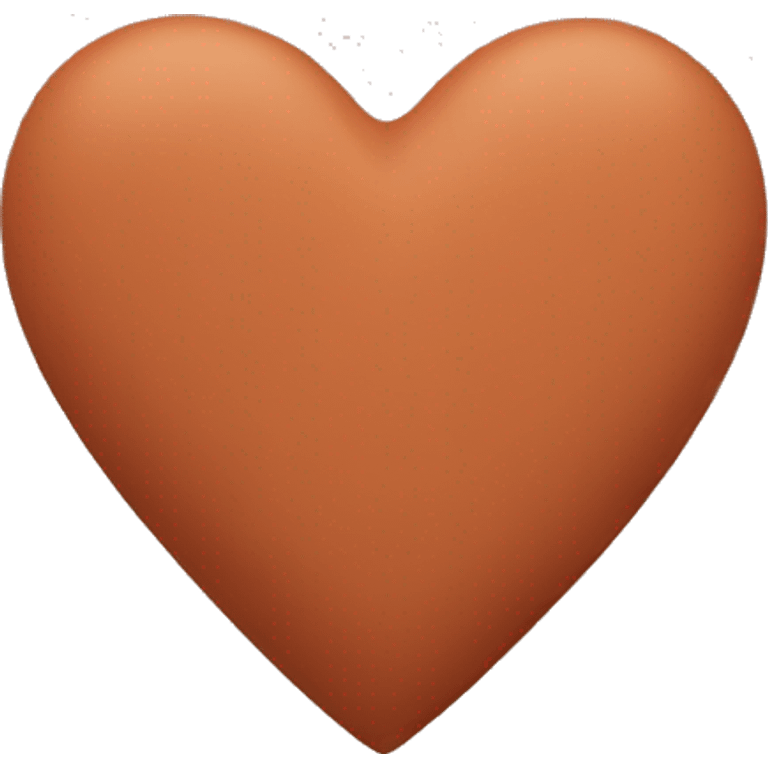 terracotta heart without face emoji