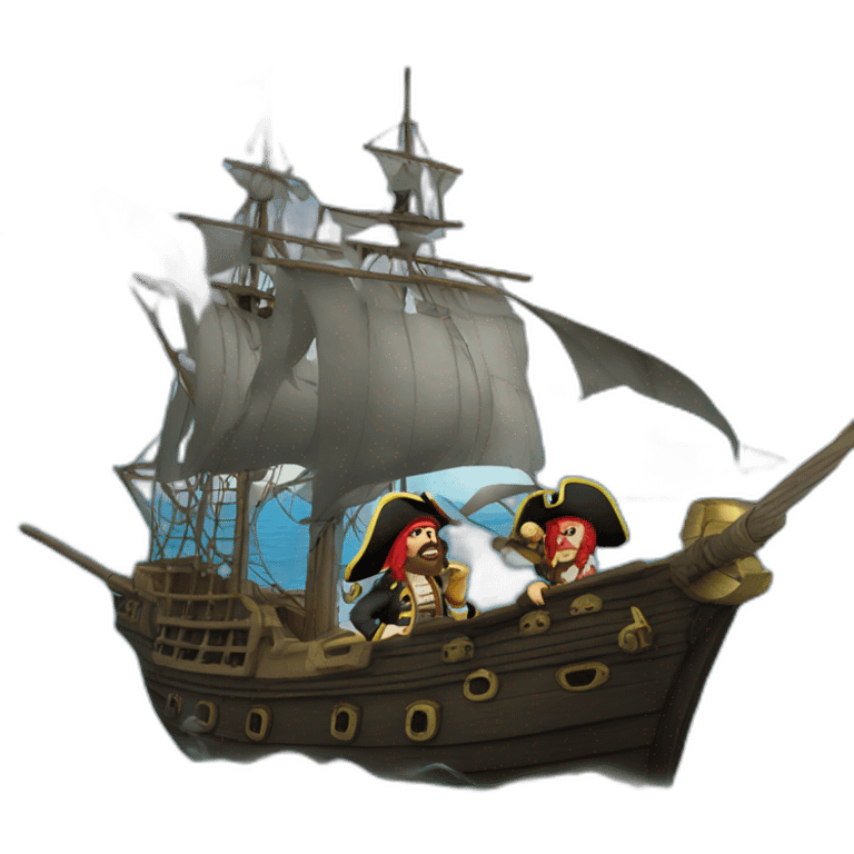 Des Pirates sur un bateau  emoji