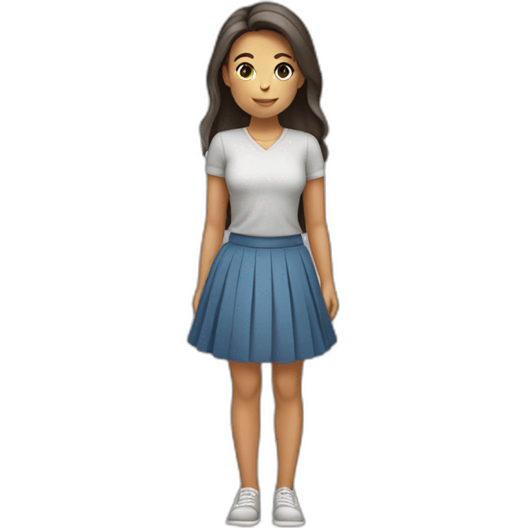 ventral view girl in skirt emoji