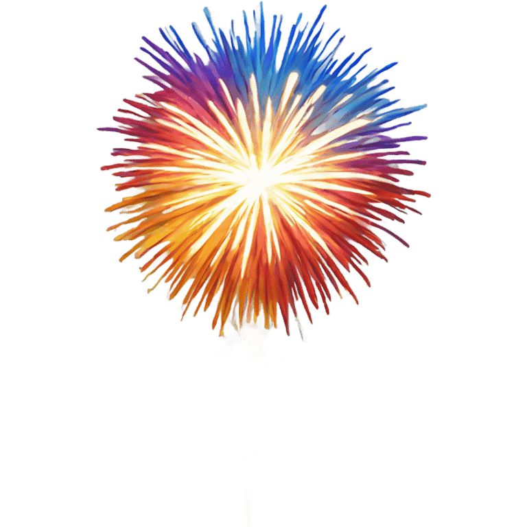 Colorful firework emoji