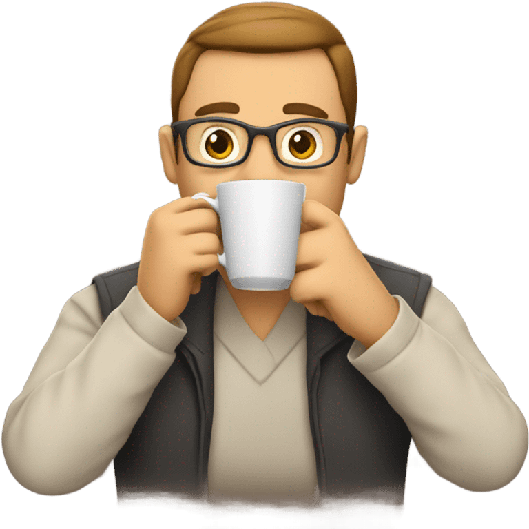 man drinking coffee emoji