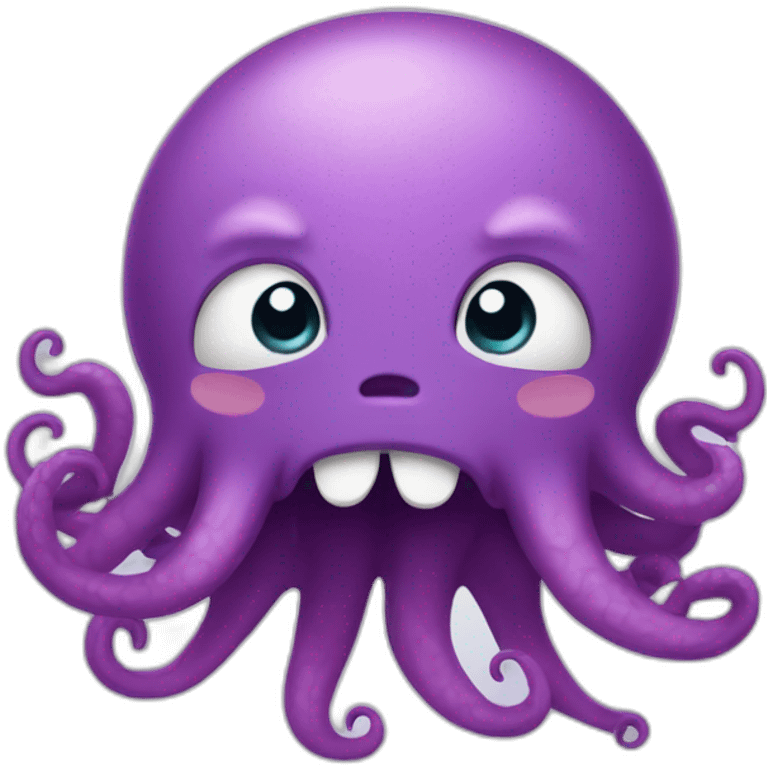 Cute kraken cute face crying emoji