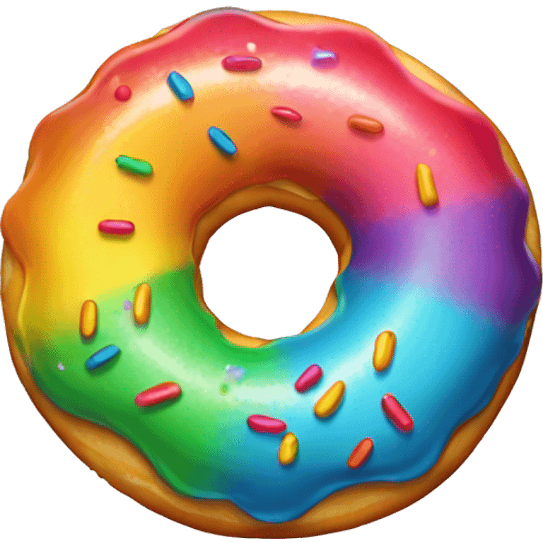 rainbow sprinkled donut emoji