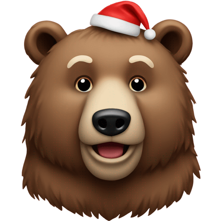 christmas grizzly bear emoji