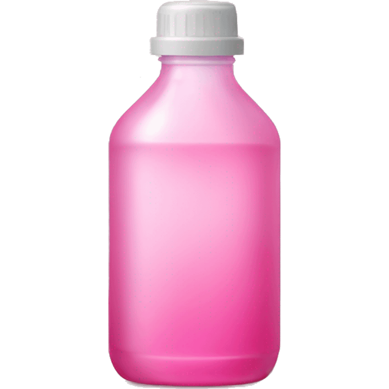 plastic bottle with crystaline pink liquid emoji