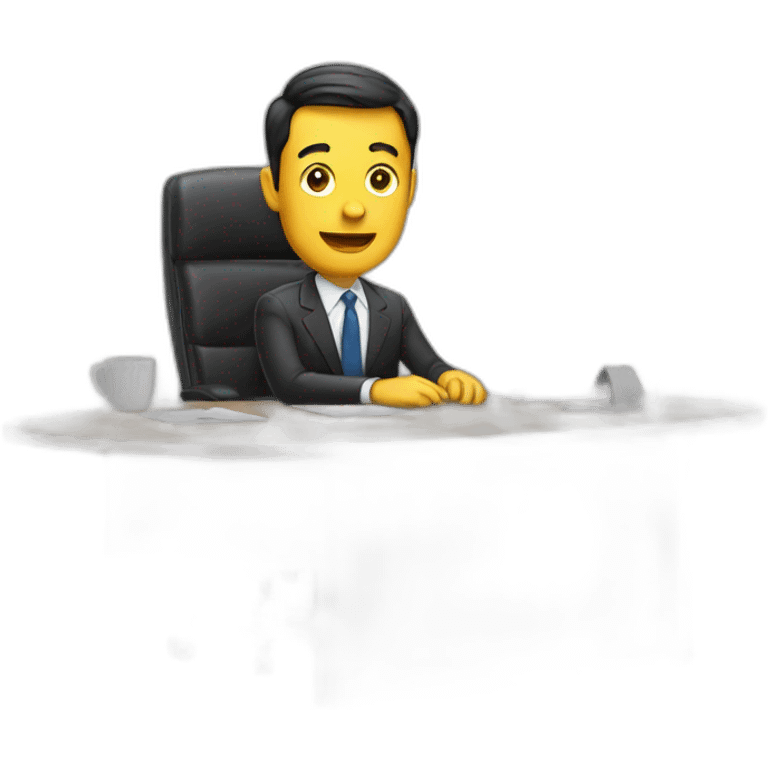 job interview desk man emoji