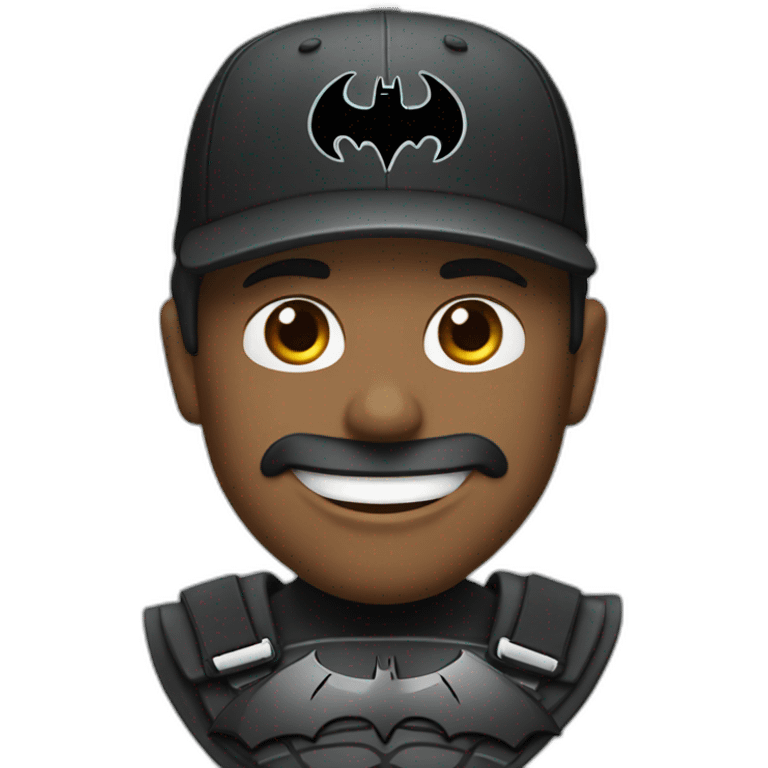 Batman wearing Atlanta braces cap emoji