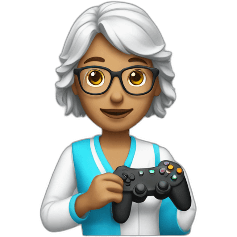 Librarian with gamepad  emoji