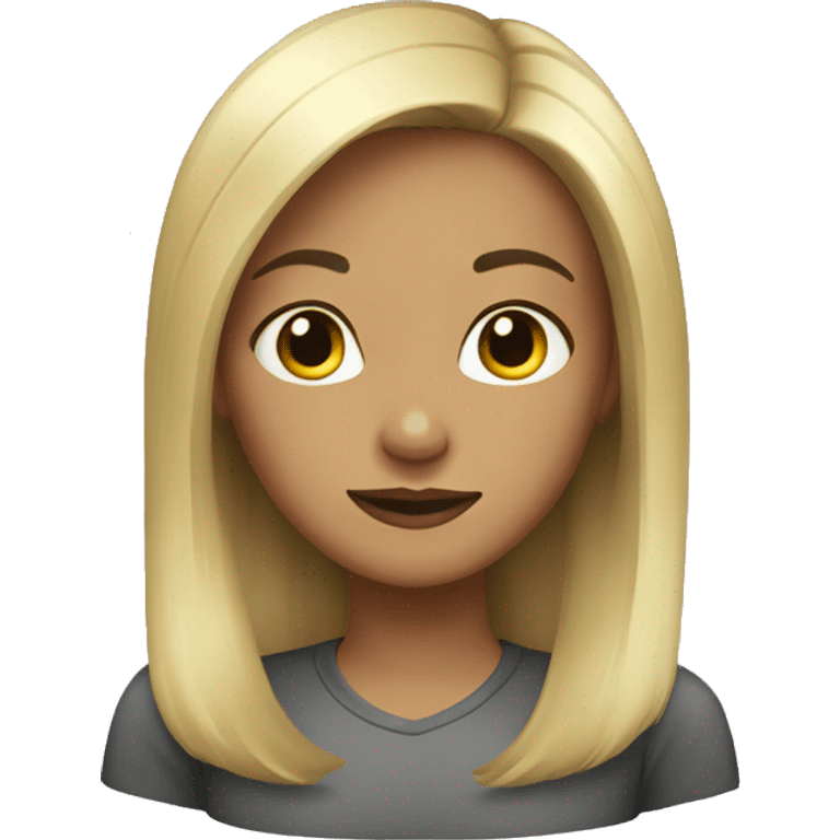 Girl with black and blonde hair  emoji