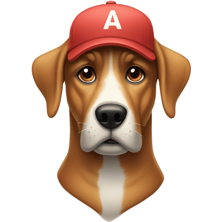 a big dog have a cap emoji