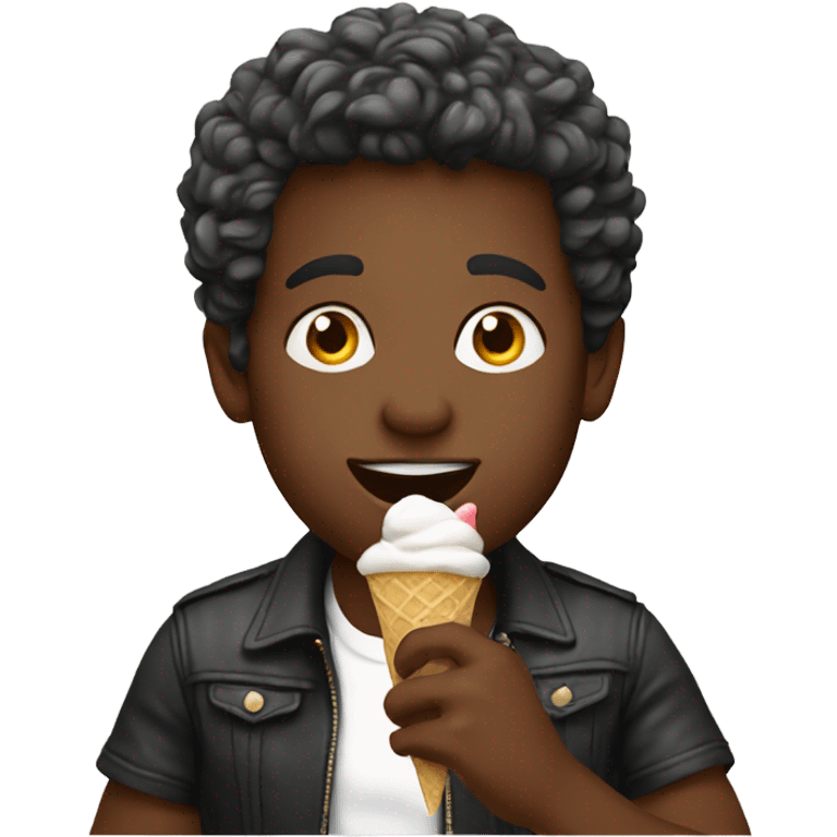 Jackson eating icecream  emoji