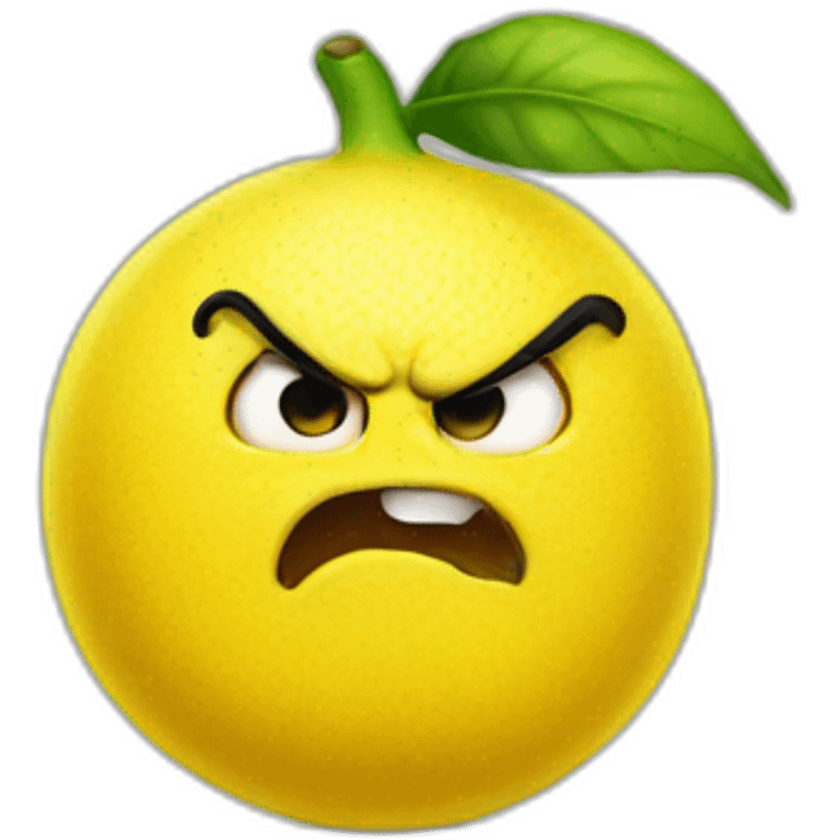 Rubberhose angry lemon emoji