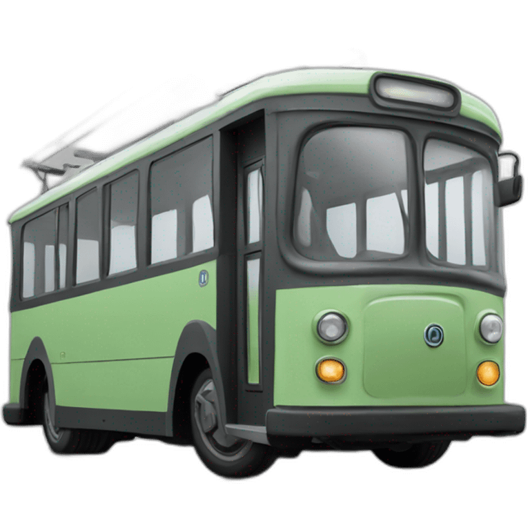 Trolleybus with a member emoji