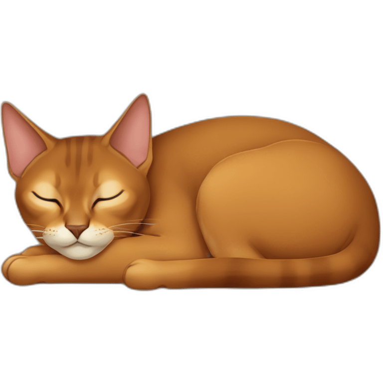 Abyssinian cat sleeping emoji