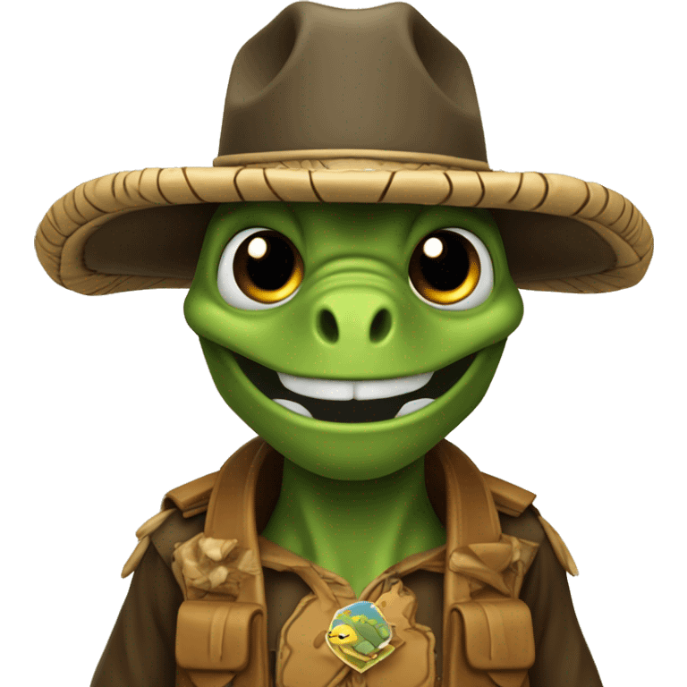 tortuga con sombrero vaquero emoji