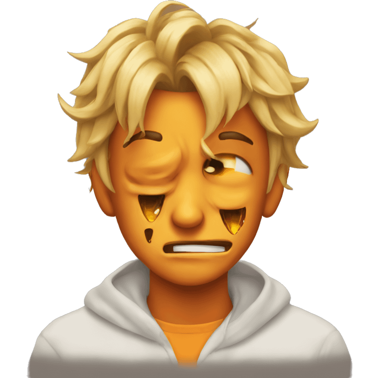 cry pumpink halloween emoji