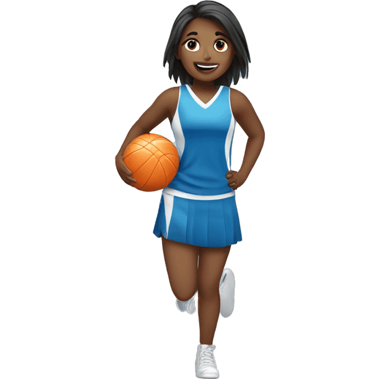 Girl playing netball emoji