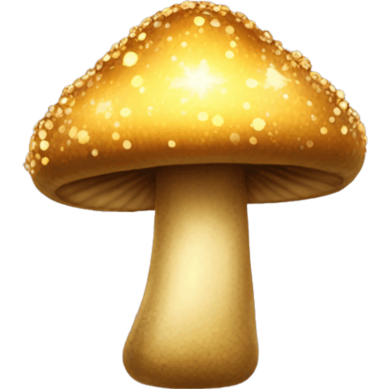 golden sparkling mushroom  emoji