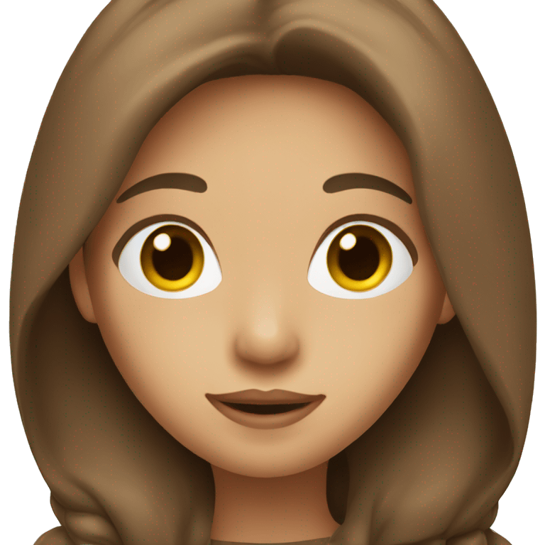 girl with brown long hair  emoji