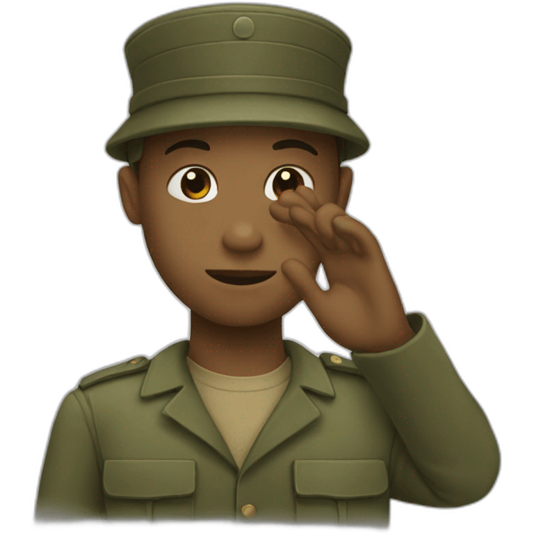 Soldier saluting emoji